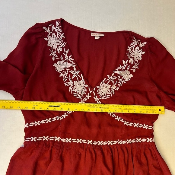 Knox Rose embroidered flowy blouse top w/flutter sleeves Sz-XXL. Y17 - Picture 9 of 10